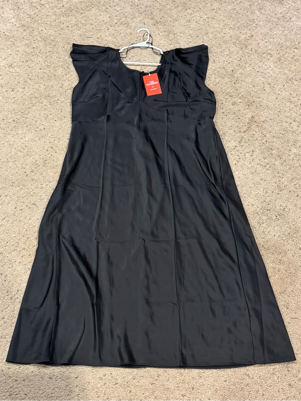 Old Navy Black Satin Maxi Dress